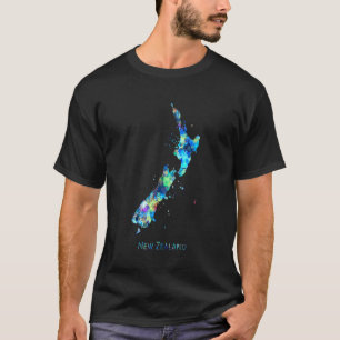 T-shirt Carte de la Nouvelle-Zélande