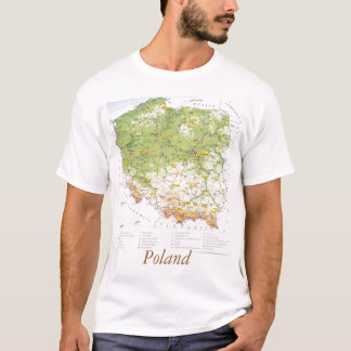 T-shirt Carte de la Pologne