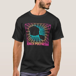 T-shirt Carte de la Polynésie française Polynésien françai