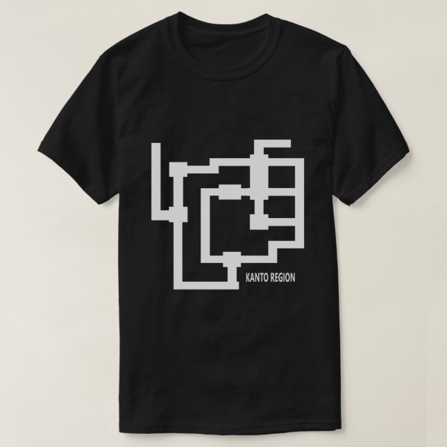 T-shirt Carte de la région Kanto .png (Design devant)