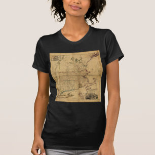T-shirt Carte de la région la plus habitée de la Nouvell