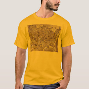 T-shirt Carte de la route historique 66