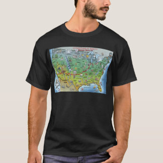 T-shirt Carte de la route historique 66