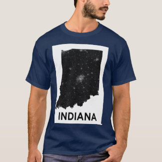 T-shirt Carte de la rue de l'Indiana