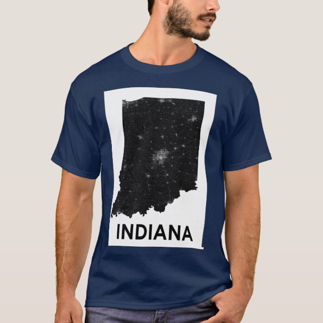 T-shirt Carte de la rue de l'Indiana (Devant)