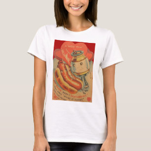 T-shirt Carte de la Saint-Valentin Moutarde pour Hot Dog R