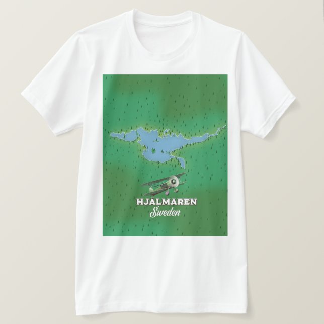 T-shirt Carte de la Suède Hjälmaren (Design devant)