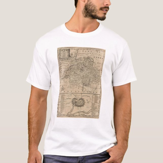 T-shirt Carte de la Suisse (Devant)