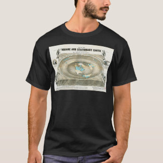 T-shirt Carte de la Terre plate Science Denial