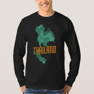 T-shirt Carte de la Thaïlande patriotique thaïlandaise Car