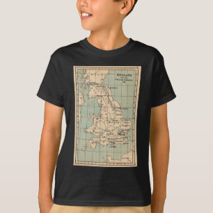 T-shirt Carte de la vieille Angleterre