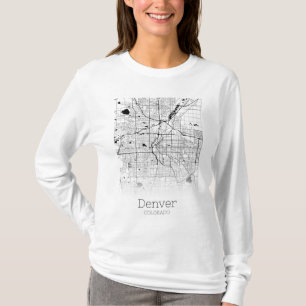 T-shirt Carte de la ville de Denver