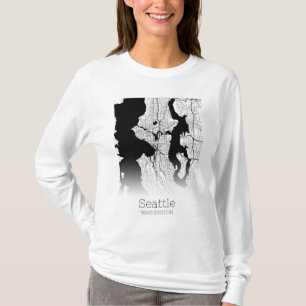 T-shirt Carte de la ville de Seattle