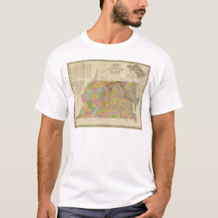 T-shirt Carte de la Virginie et du Maryland