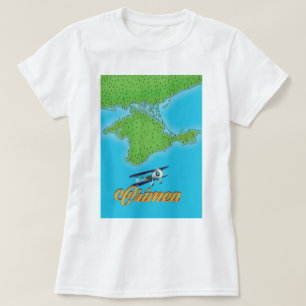T-shirt Carte de l'affiche de voyage de style vintage en C