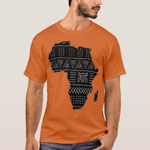 T-shirt Carte de l'Afrique Afrique Motif ethnique Noir et