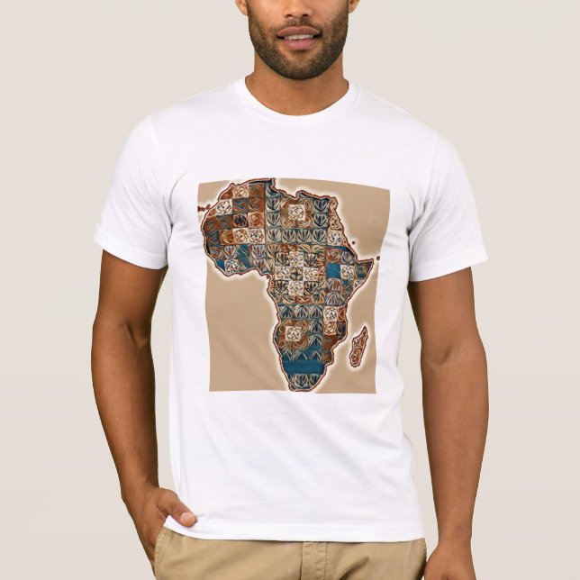 T-shirt Carte de l'Afrique - audacieux continent Abstrait (Devant)