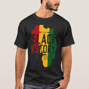 T-shirt Carte de l'Afrique de style rastafari Citation BHM