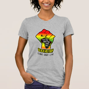 T-shirt Carte de l'Afrique et Poing Nom sur le dos His