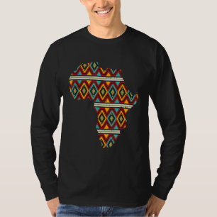 T-shirt Carte de l'Afrique Ethnic Dashiki Kente Cool Afric