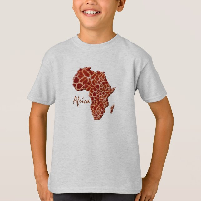 T-shirt Carte de l'AFRIQUE L'Afrique Giraffe Spots Design (Devant)