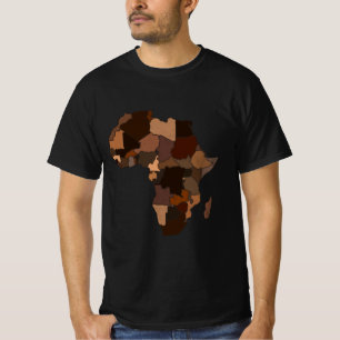 T-shirt Carte de l'Afrique Vintage de Melanin Tee Unisex