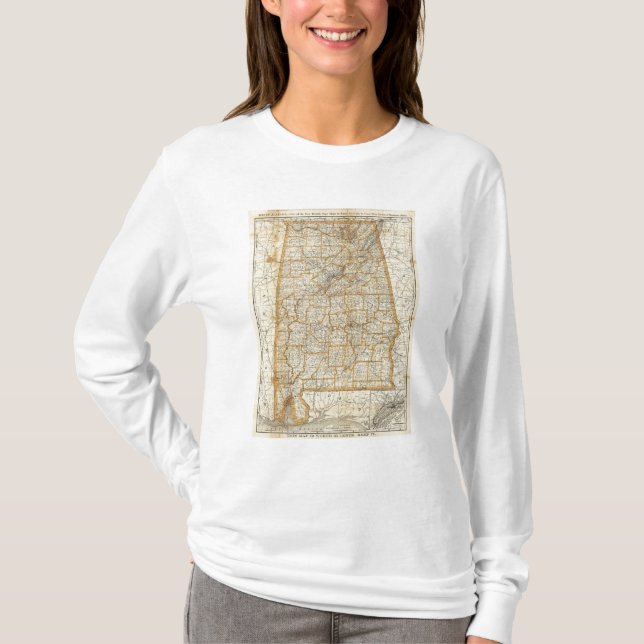 T-shirt Carte de l'Alabama (Devant)