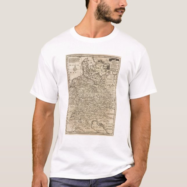 T-shirt Carte de l'Allemagne (Devant)