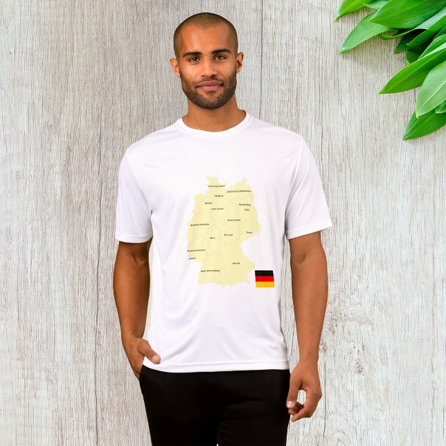 T-shirt Carte de l'Allemagne avec les États et les capital (Créateur téléchargé)