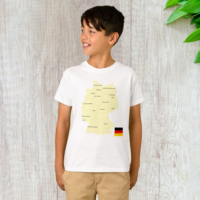 T-shirt Carte de l'Allemagne avec les États et les capital (Créateur téléchargé)