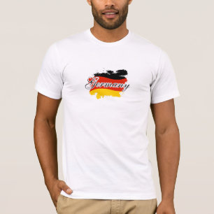 T-shirt Carte de l'Allemagne, Drapeau allemand
