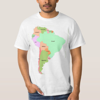 T-shirt Carte de l'Amérique du Sud