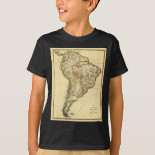 T-shirt Carte de l'Amérique du Sud 1817