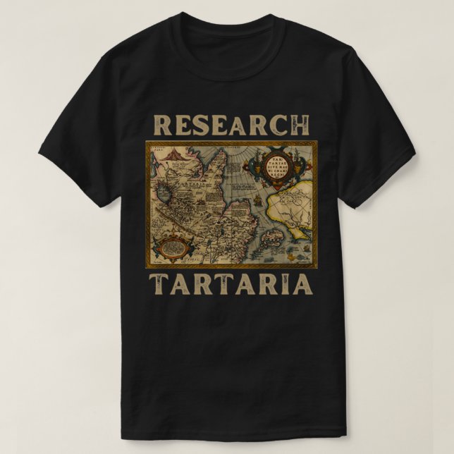 T-shirt Carte de l'Ancien Monde de Tartaria (Design devant)