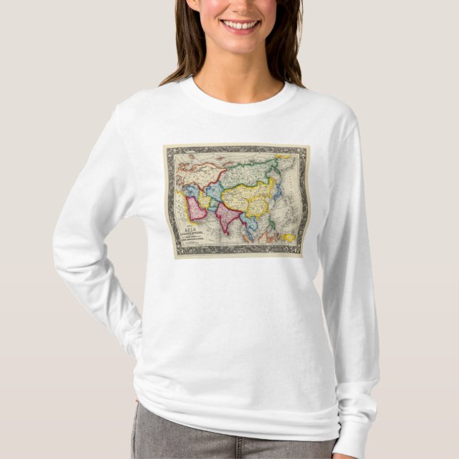 T-shirt Carte de l'Asie (Devant)