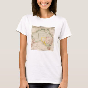 T-shirt Carte de l'Australie et de la Nouvelle Zélande