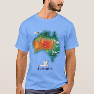 T-shirt Carte de l'Australie poster Voyage