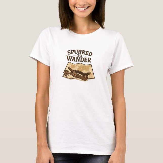 T-shirt Carte de l'aventure brune éperonnée Graphisme d'er (Devant)