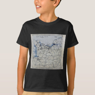 T-shirt Carte de le jour J de la deuxième guerre mondiale