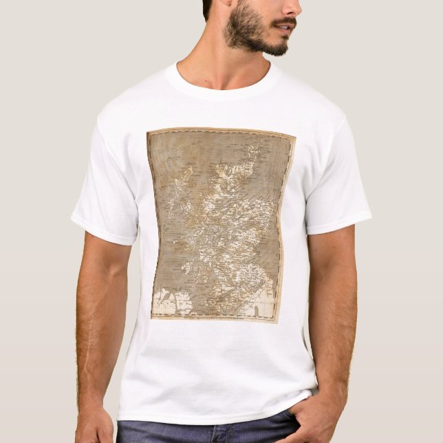 T-shirt Carte de l'Ecosse par Arrowsmith (Devant)