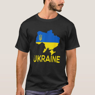 T-shirt Carte de l'emblème de l'Ukraine Patriot