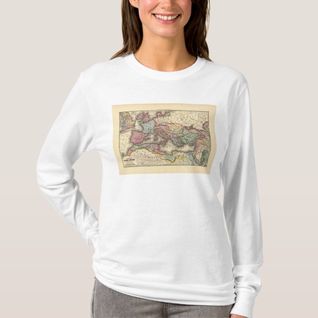 T-shirt Carte de l'empire romain (Devant)