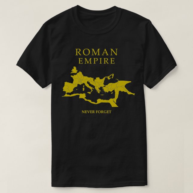 T-shirt Carte de l'Empire Romain N'oubliez jamais SPQR Rom (Design devant)
