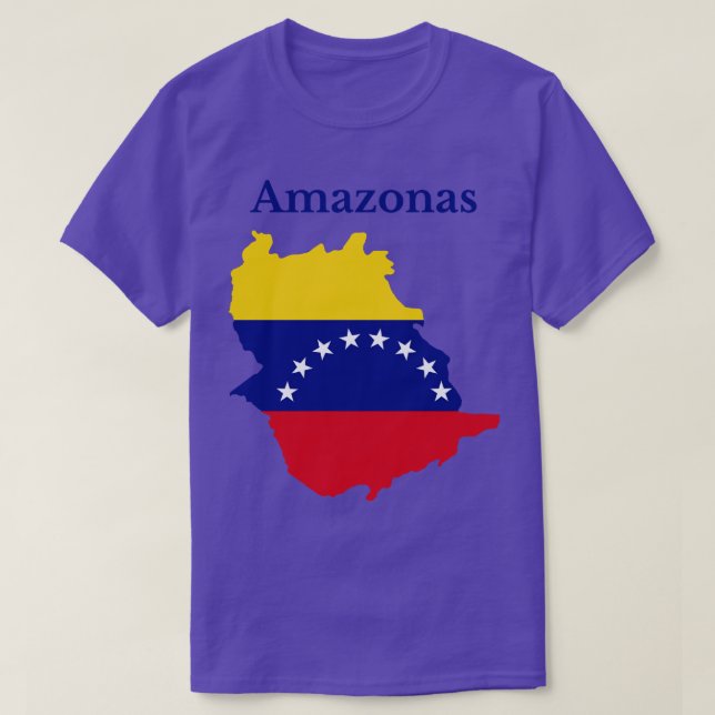 T-shirt Carte de l'Etat Amazonas Venezuela (Design devant)