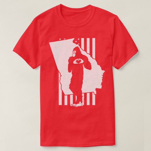 T-shirt Carte de l'État de Géorgie (Design devant)