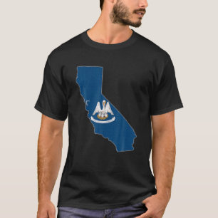 T-shirt CARTE DE L'ÉTAT DE LA CALIFORNIE LOUISIANA LA Drap