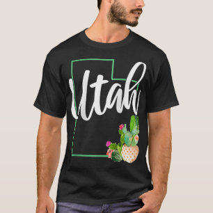 T-shirt Carte de l'état de la Fierté des femmes Cactus Vin