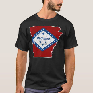 T-shirt Carte de l'état de l'Amérique triste Arkansa