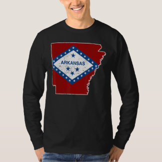 T-shirt Carte de l'état de l'Amérique triste Arkansa