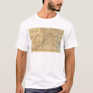 T-shirt Carte de l'état de Virginie